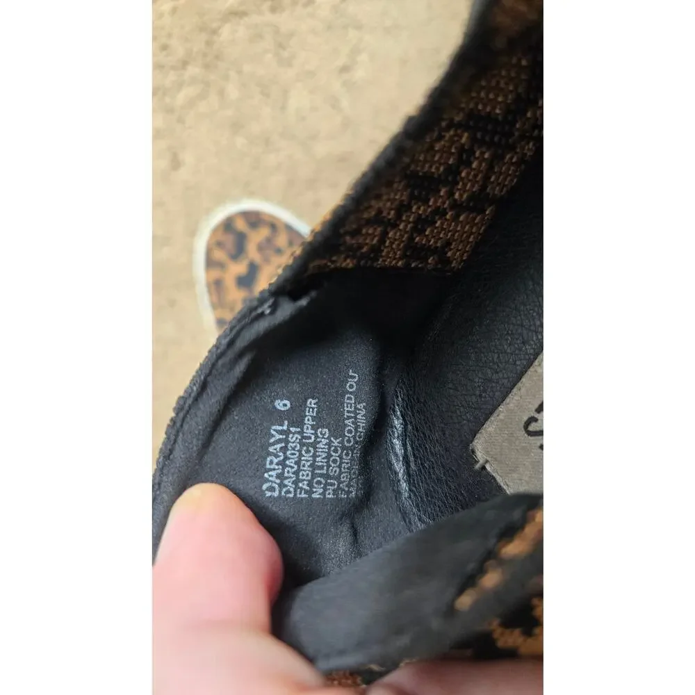 STEVE MADDEN Darayl Leopard Slip On Sneakers Size 6